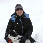 The author with her dog Buddy